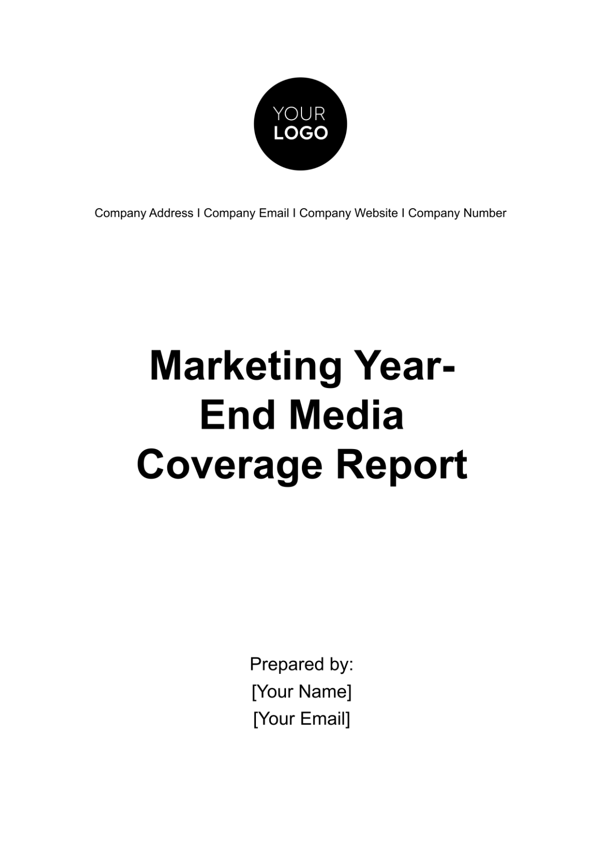 Free Marketing Year-end Media Coverage Report Template