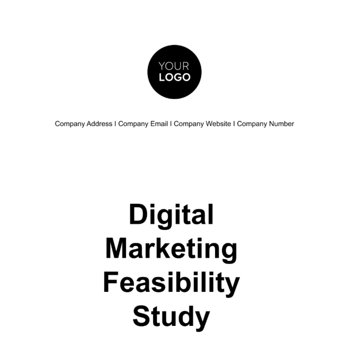 Digital Marketing Feasibility Study Template