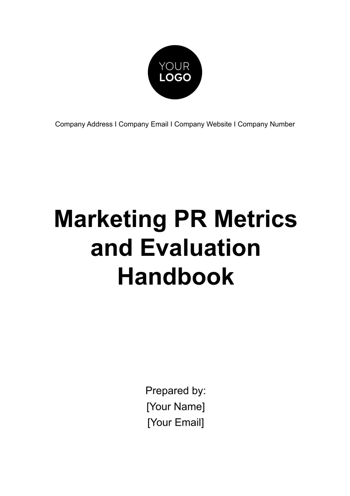 Marketing PR Metrics and Evaluation Handbook Template - Edit Online & Download