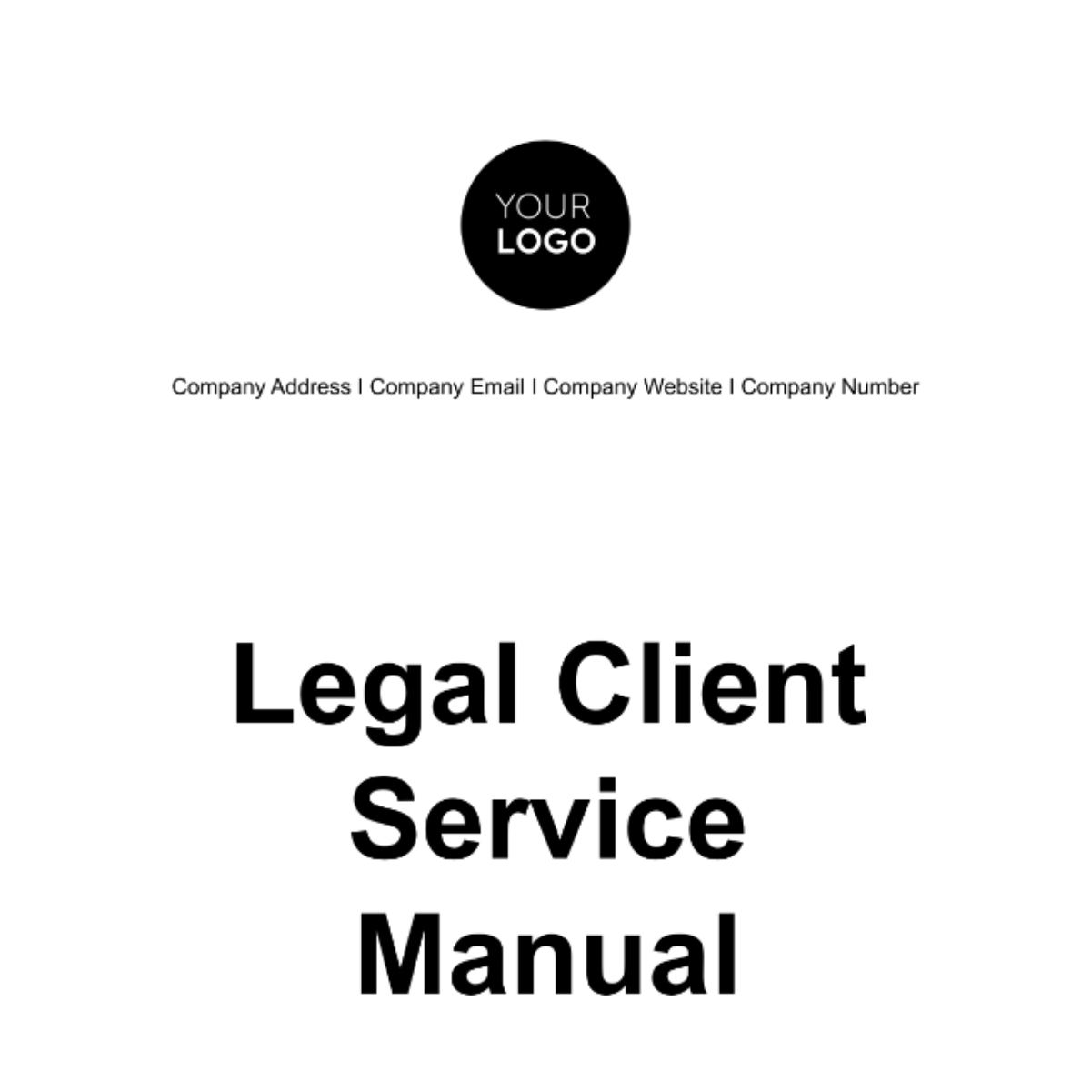 Legal Client Service Manual Template