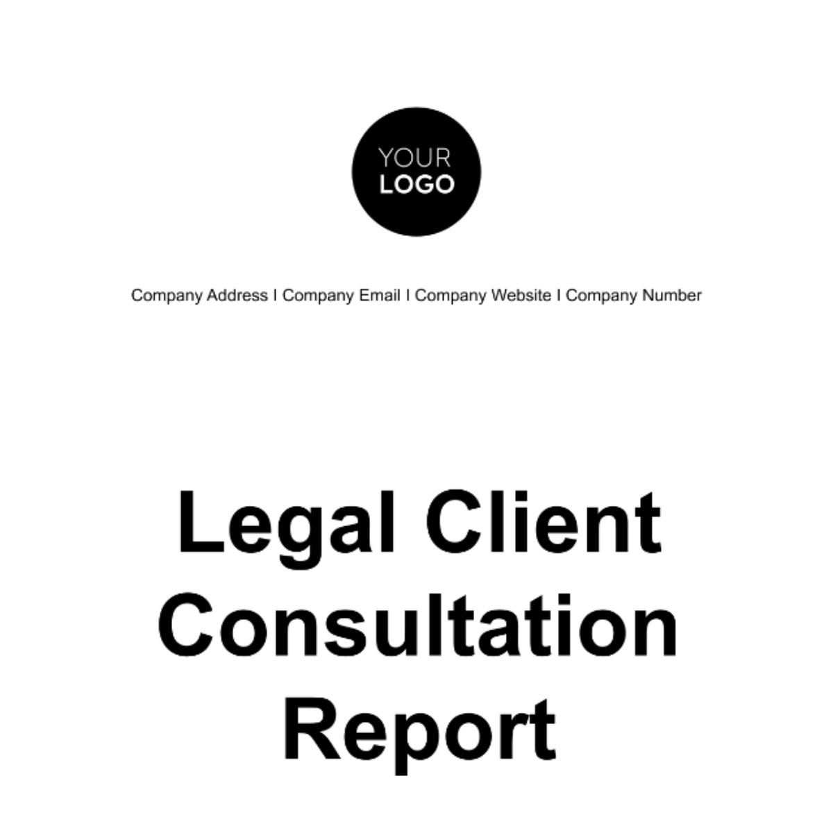 Legal Client Consultation Report Template
