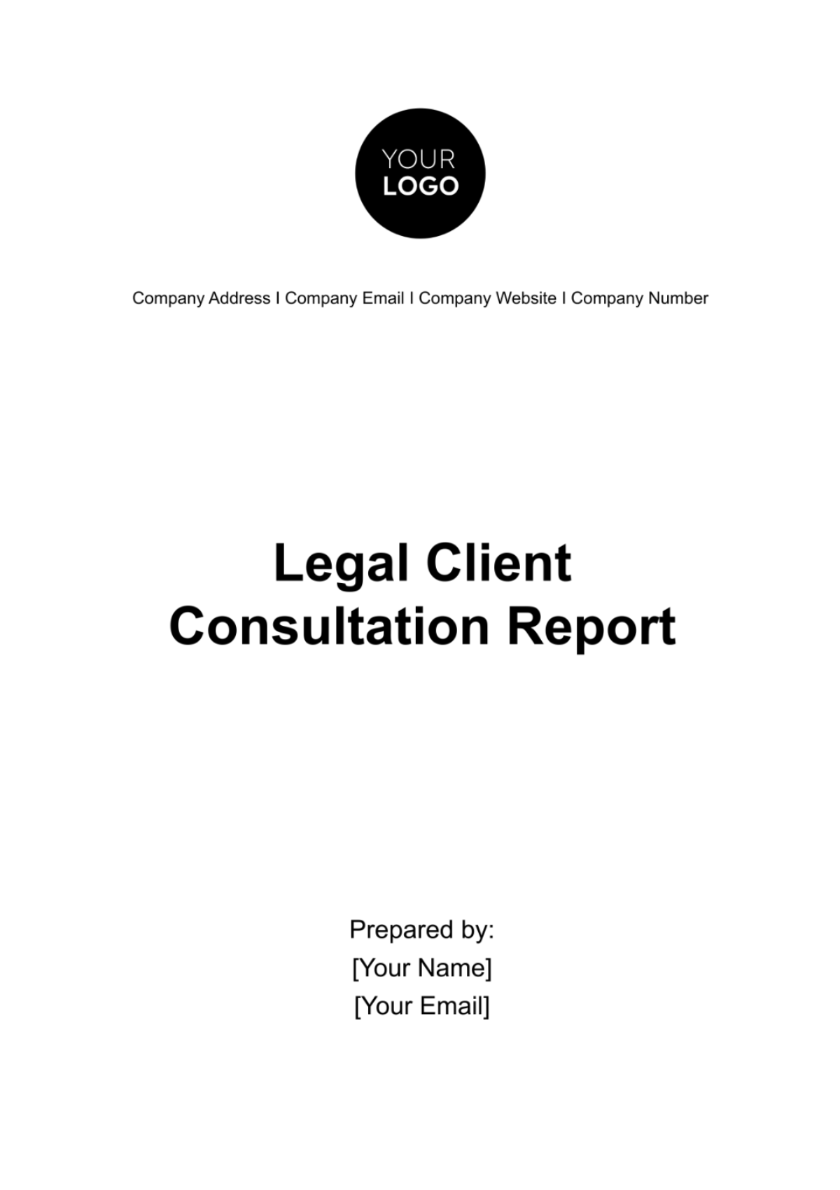 Legal Client Consultation Report Template