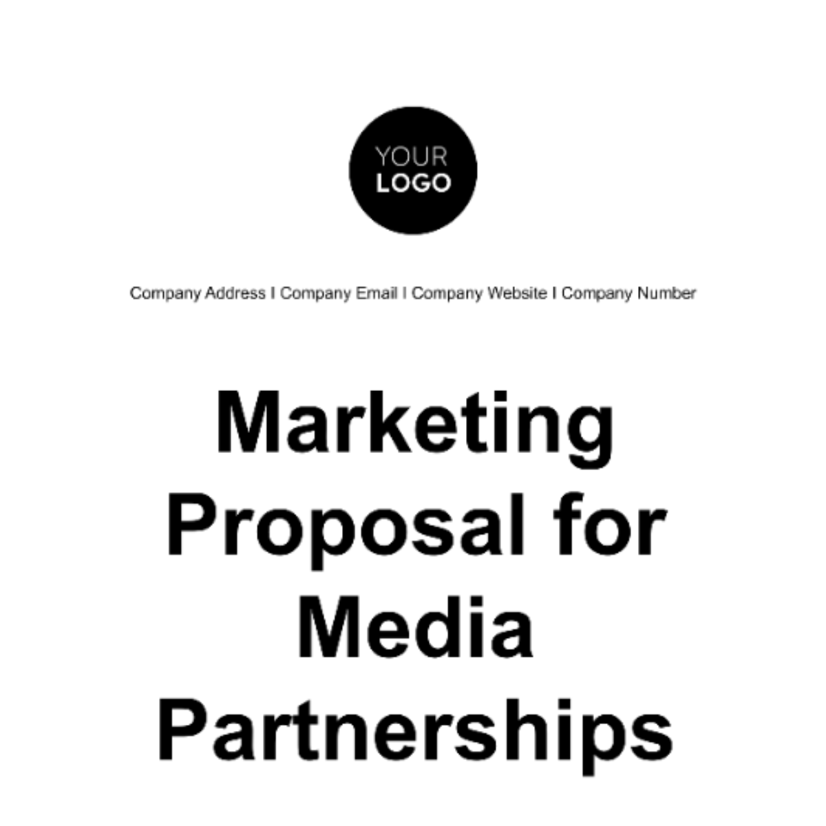 Marketing Proposal for Media Partnerships Template