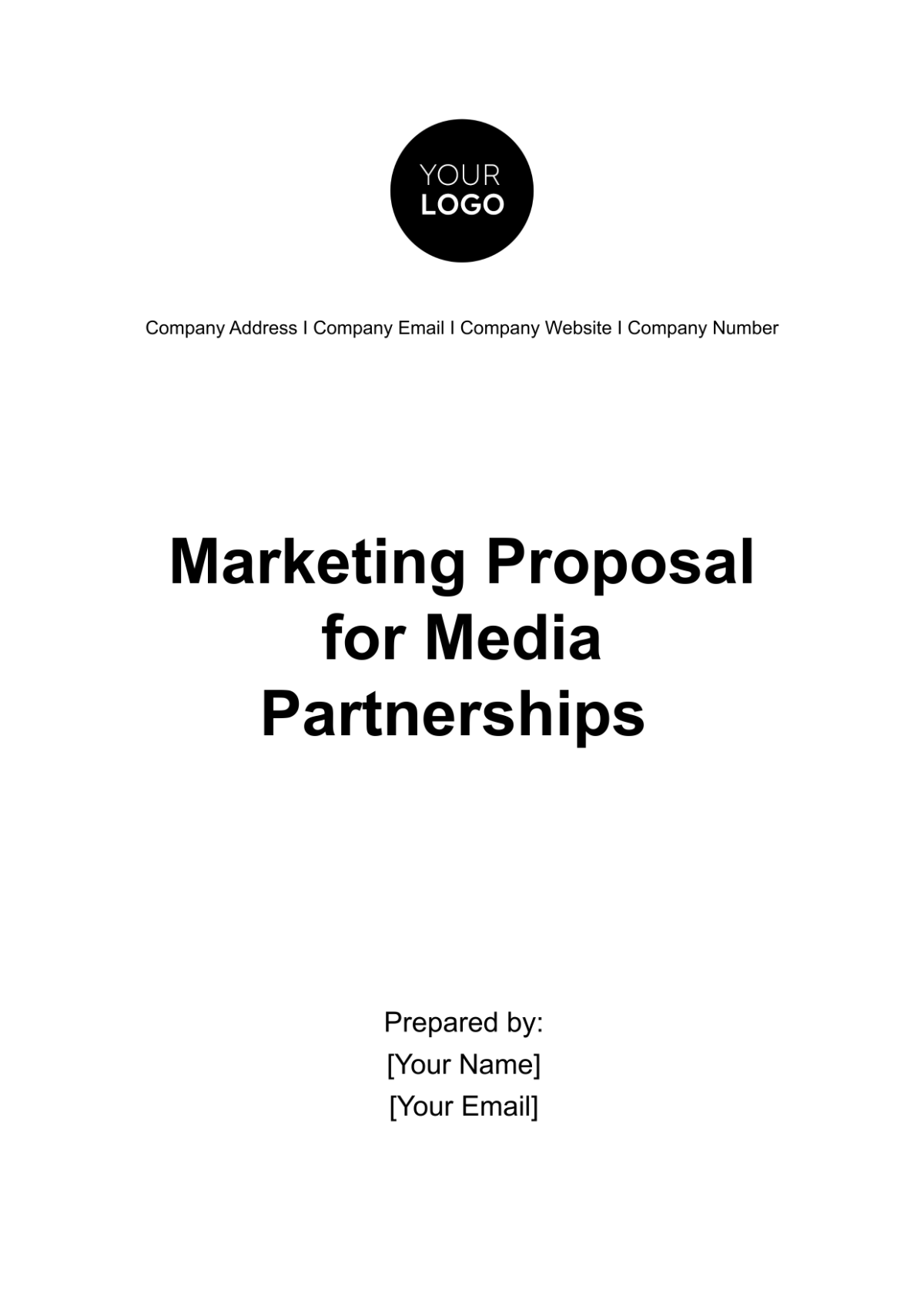 Free Marketing Proposal for Media Partnerships Template