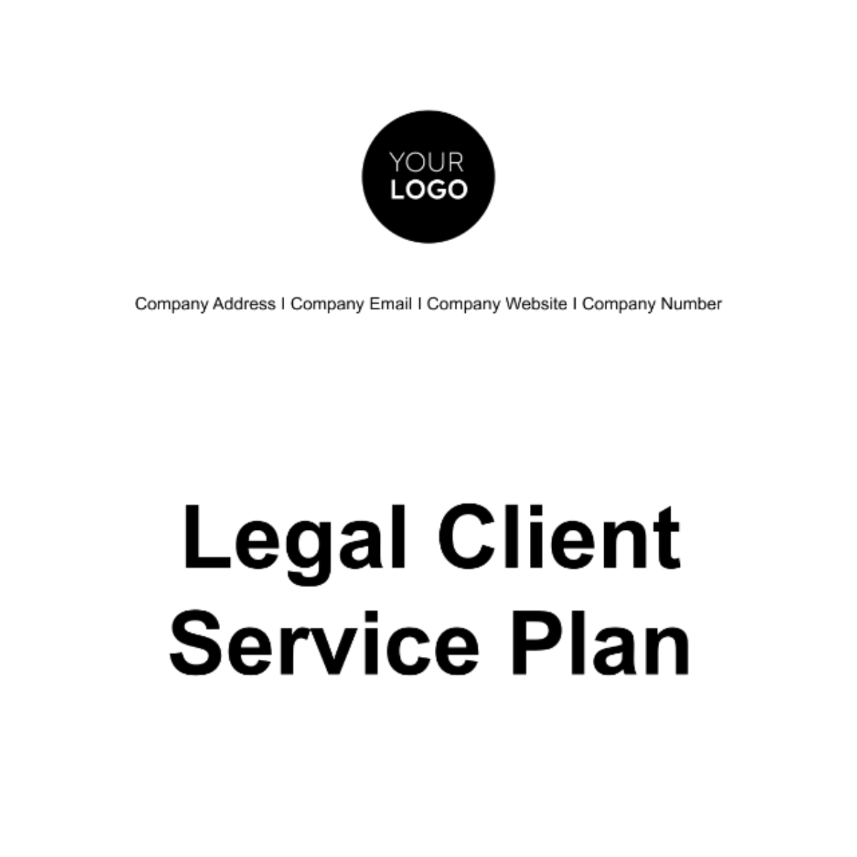 Legal Client Service Plan Template