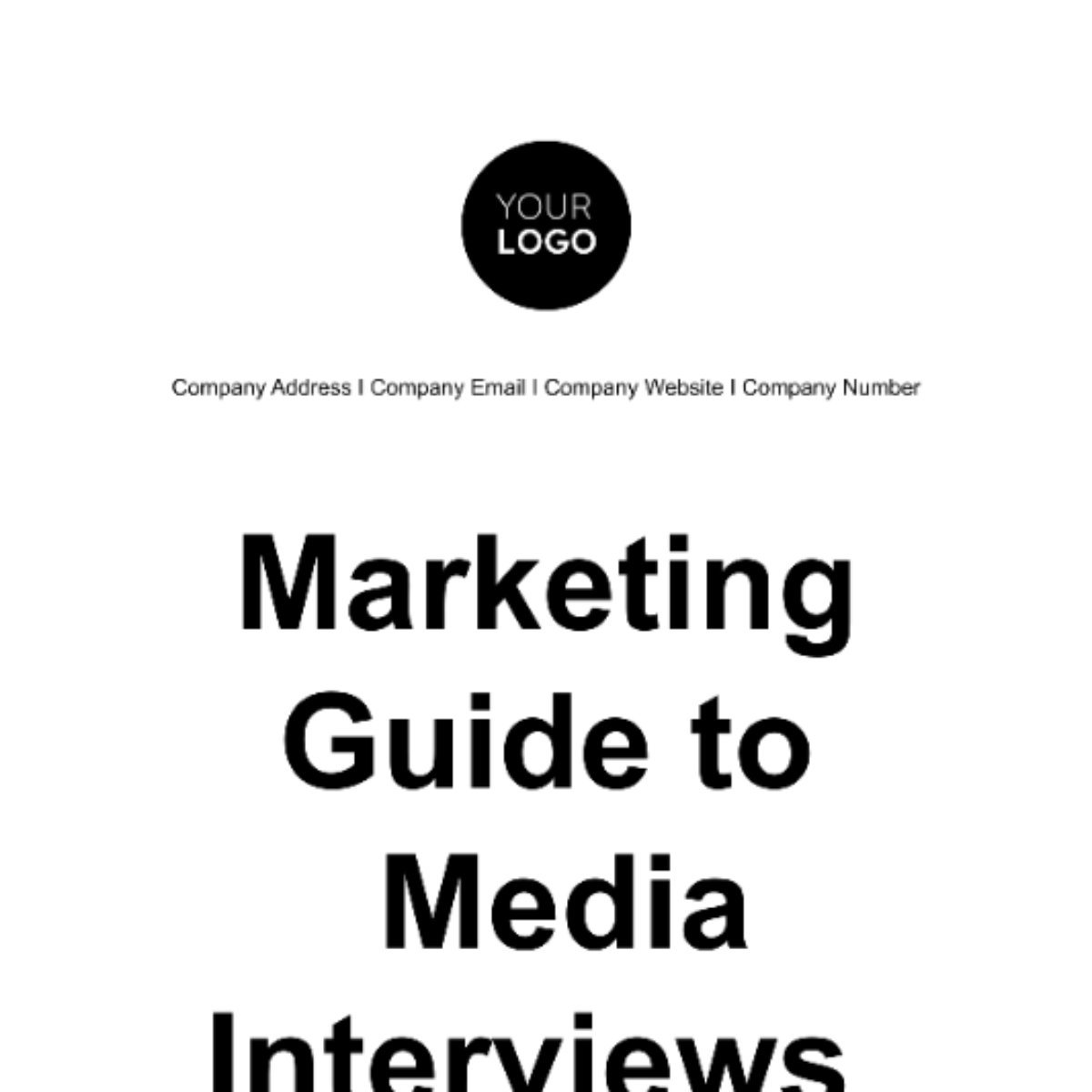 Marketing Guide to Media Interviews Template