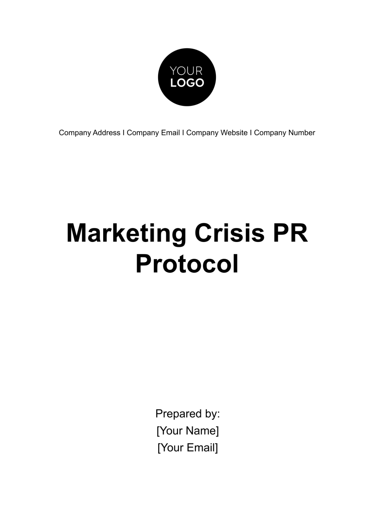 Marketing Crisis PR Protocol Template