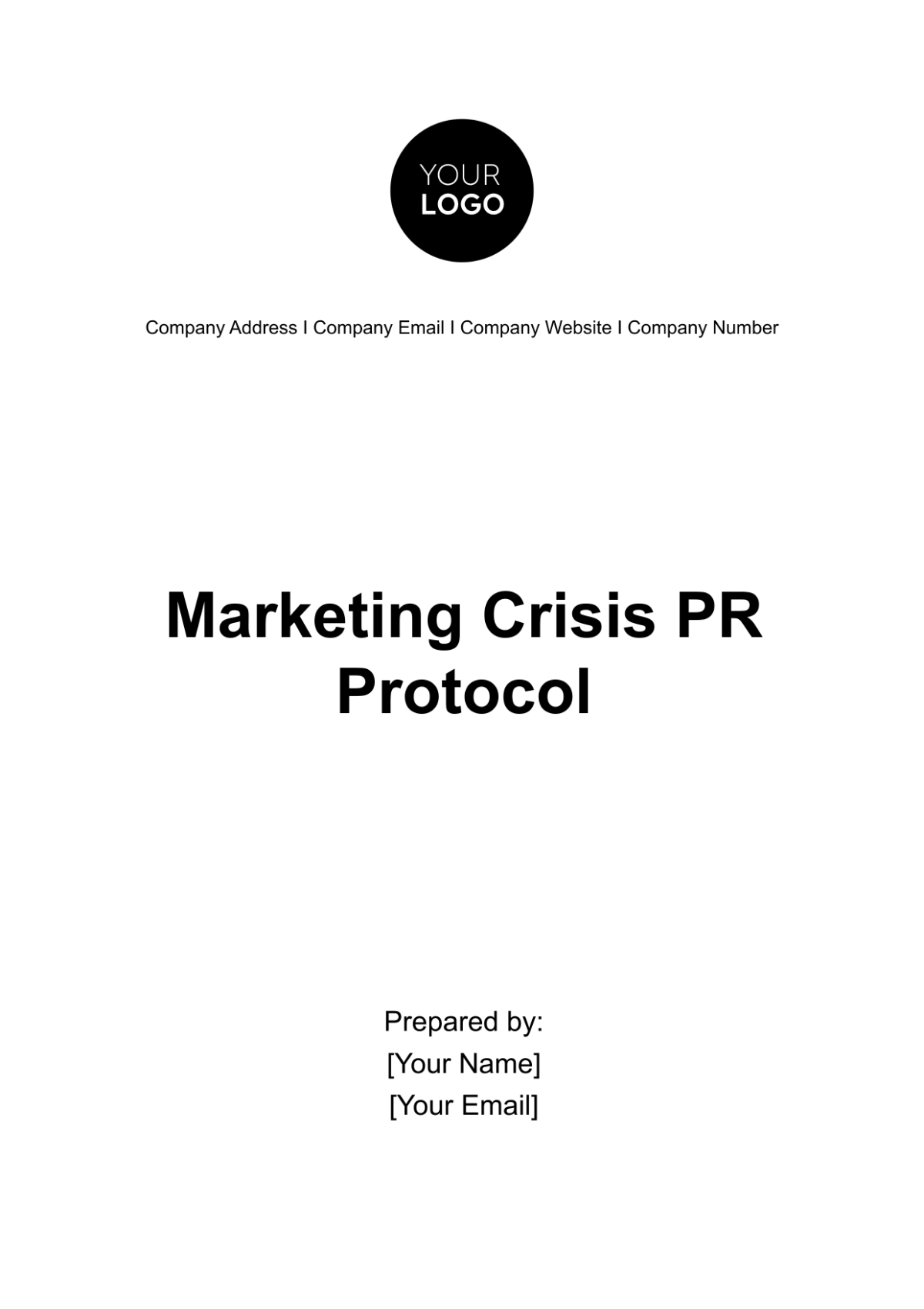 Marketing Crisis PR Protocol Template - Edit Online & Download