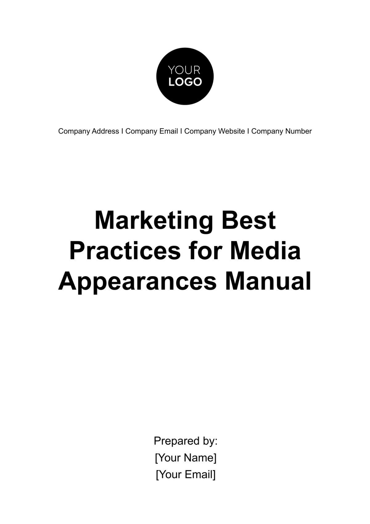 Marketing Best Practices for Media Appearances Manual Template
