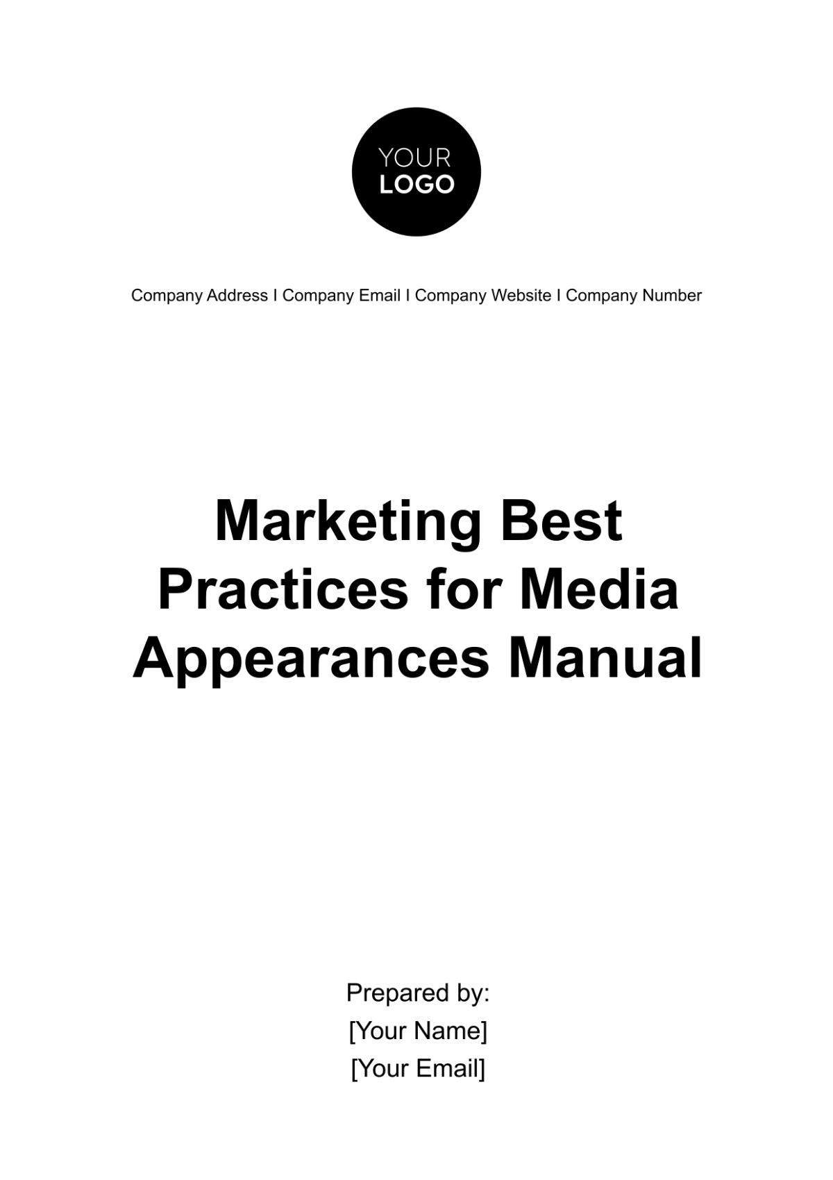 Marketing Best Practices for Media Appearances Manual Template - Edit Online & Download