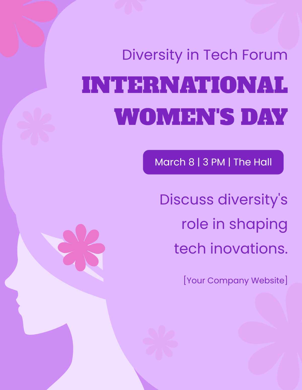 International Women’s Day 2024 Event Flyer