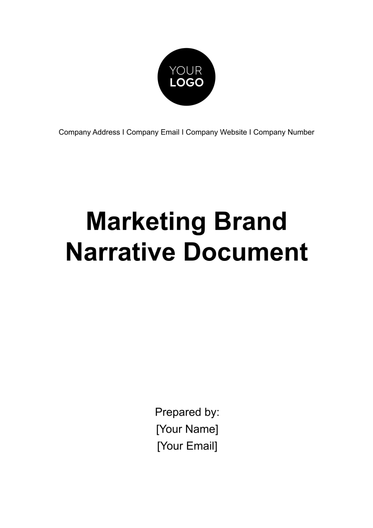 Marketing Brand Narrative Document Template