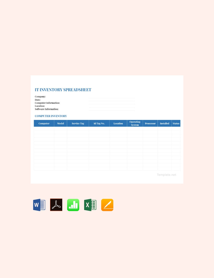 Stock Inventory Control Template - Google Docs, Google Sheets, Excel ...