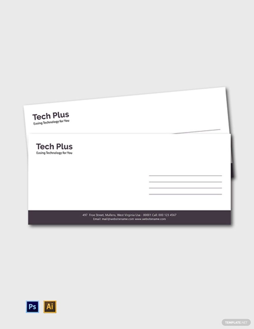 Free Startup Business Envelope Template in Illustrator, PSD