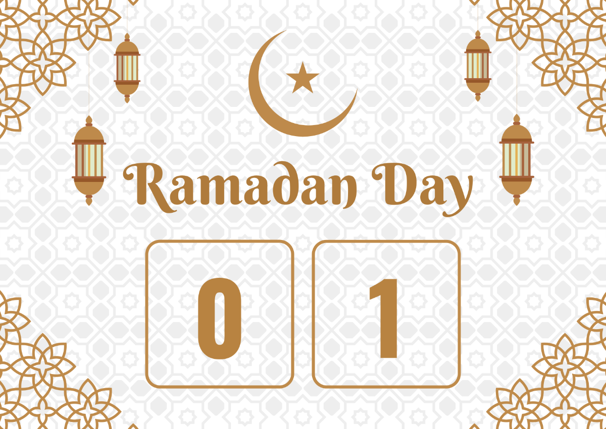 Free Ramadan Countdown Calendar Template