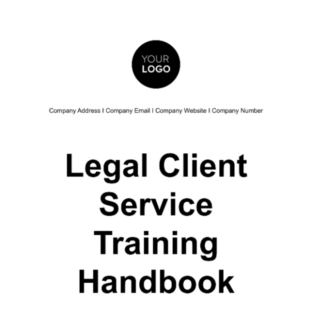 Free Legal Client Service Training Handbook Template