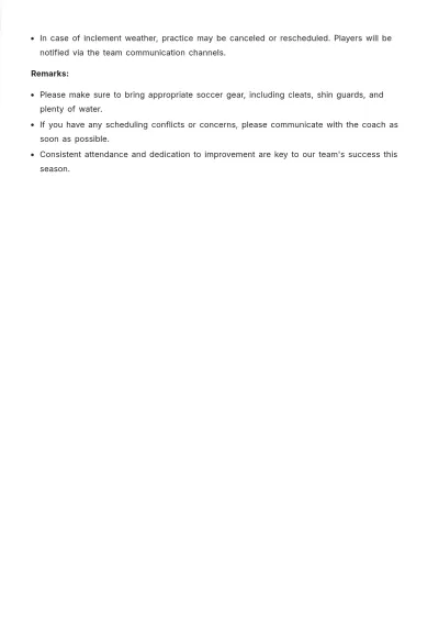 Free Practice Schedule Template to Edit Online