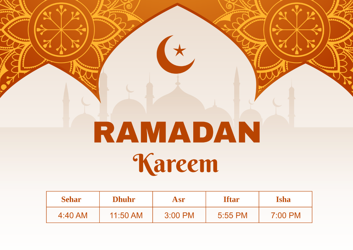 Ramadan Calendar Design Template