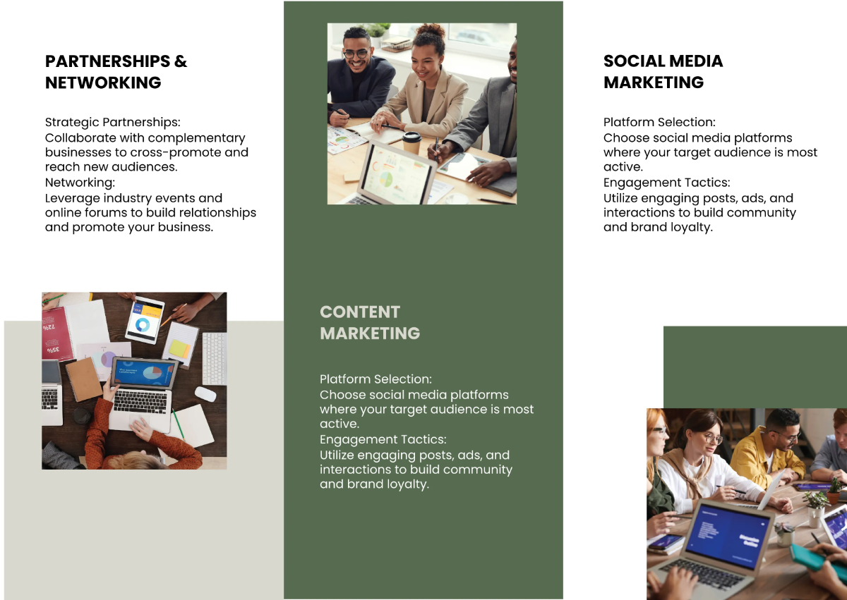 Free Customer Acquisition Strategies Pamphlet Template to Edit Online