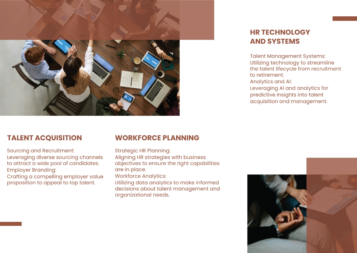Free Human Resources and Talent Acquisition Pamphlet Template to Edit Online