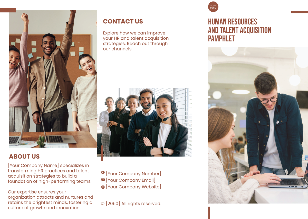 Human Resources and Talent Acquisition Pamphlet Template