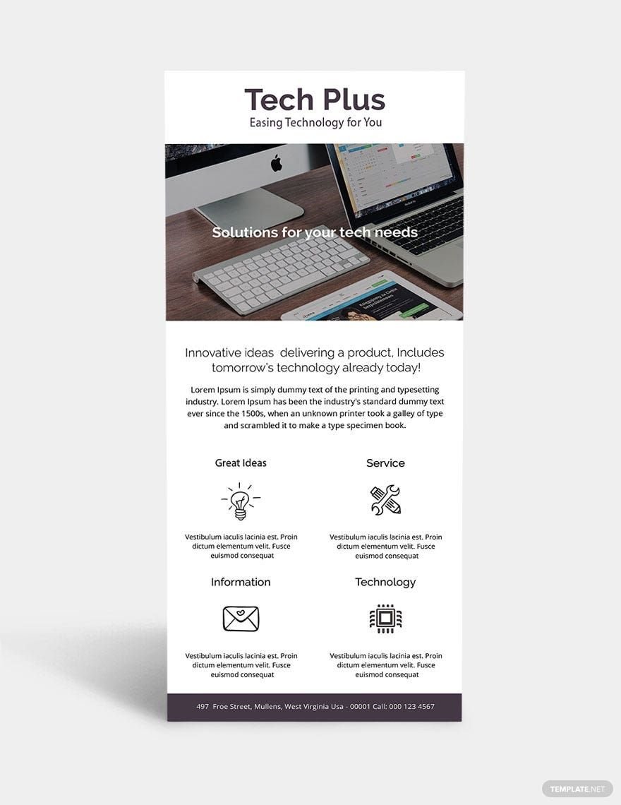 Startup Business Rack Card Template