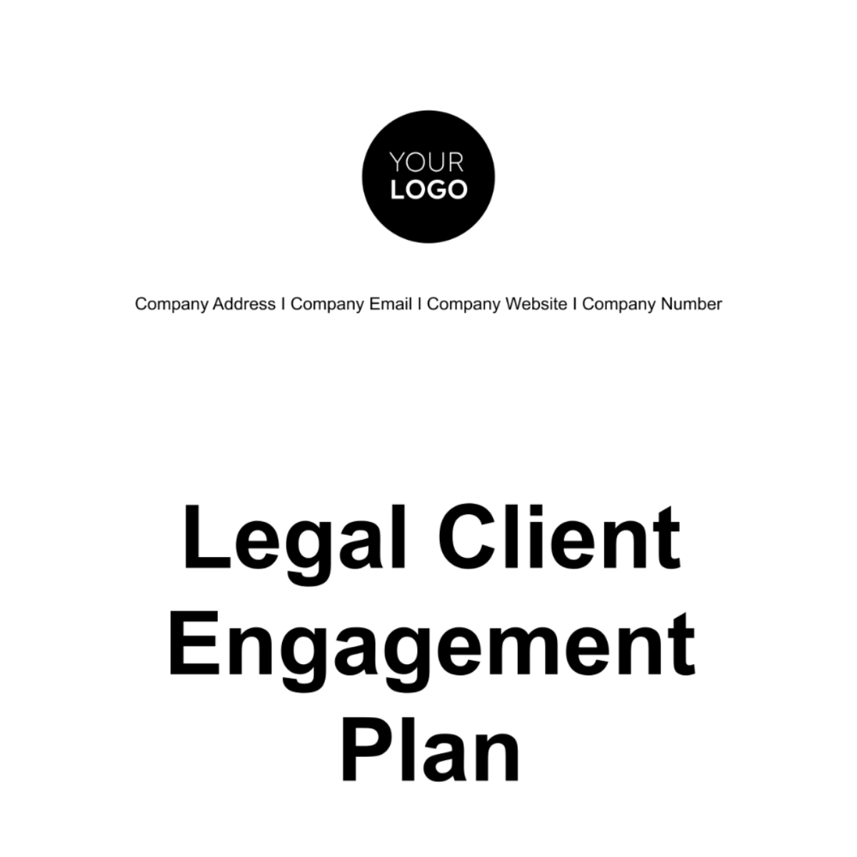 Legal Client Engagement Plan Template