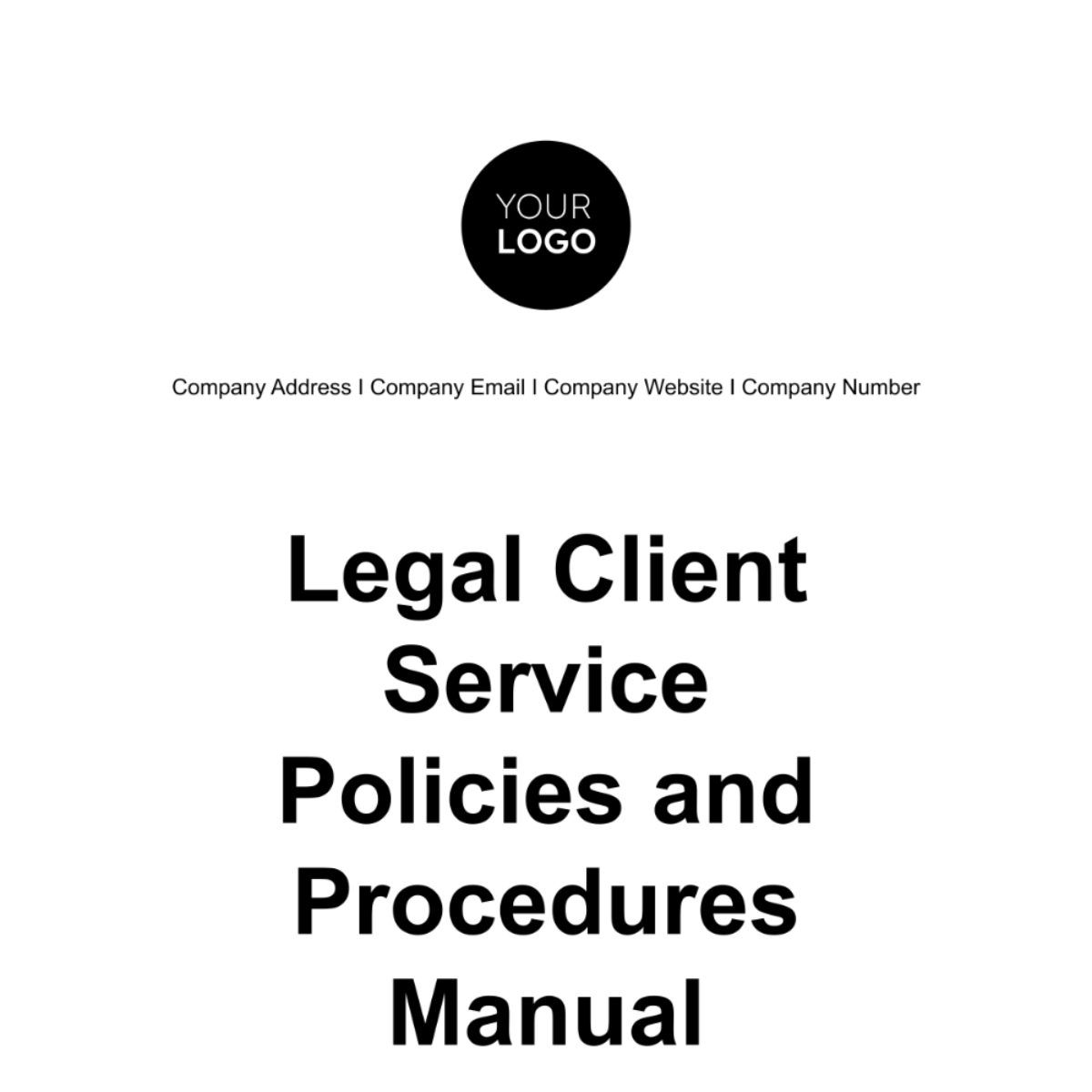 Legal Client Service Policies and Procedures Manual Template