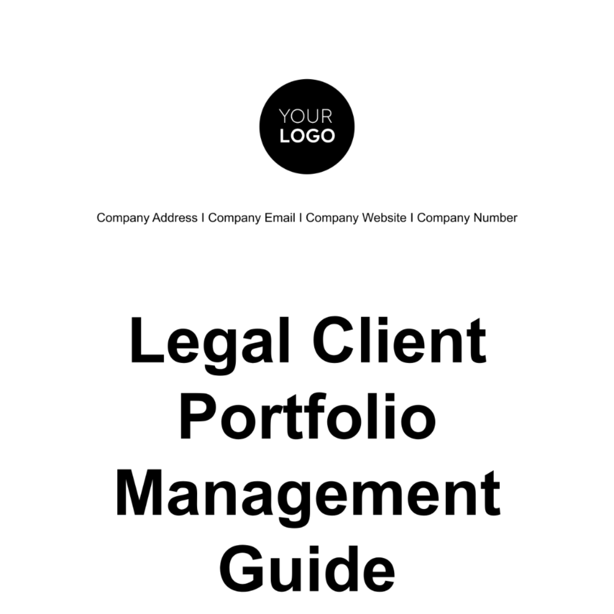 Legal Client Portfolio Management Guide Template