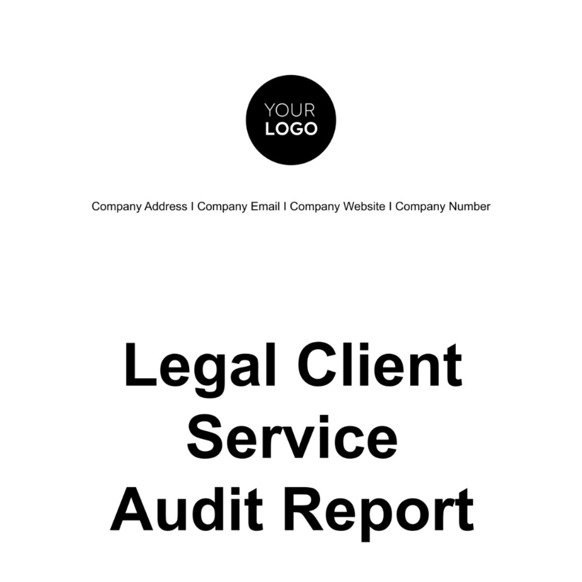 Legal Client Service Audit Report Template