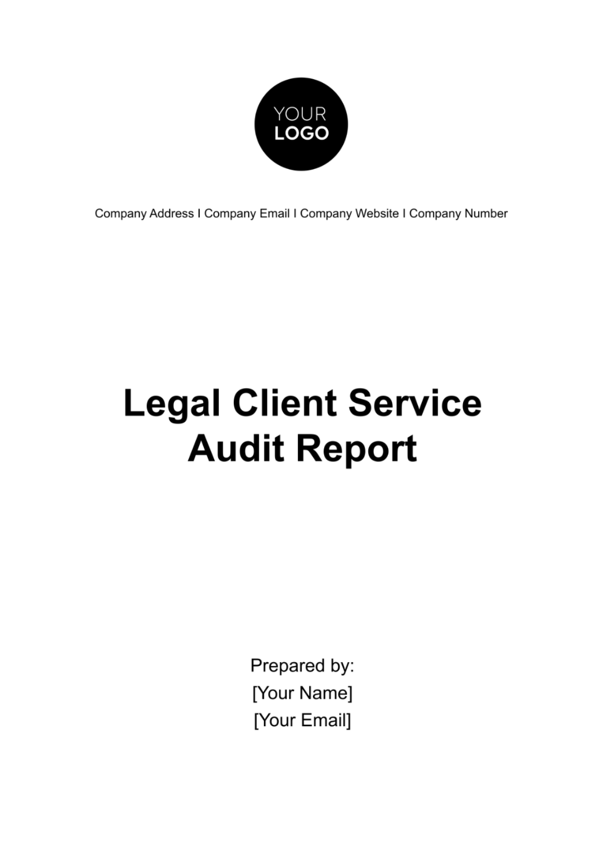 Free Legal Client Service Audit Report Template