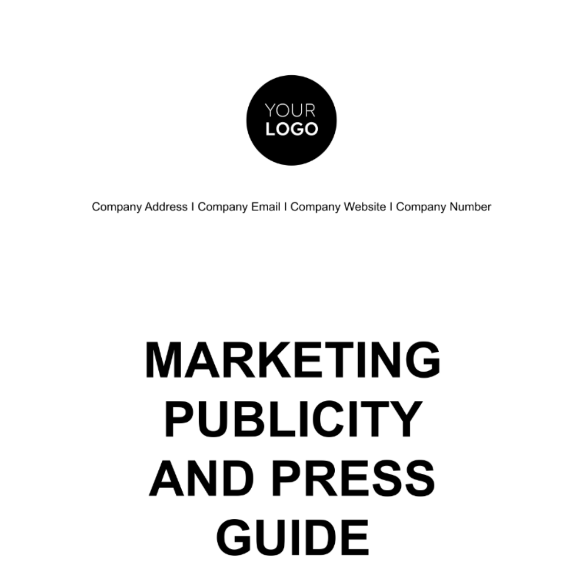 Marketing Publicity and Press Guide Template