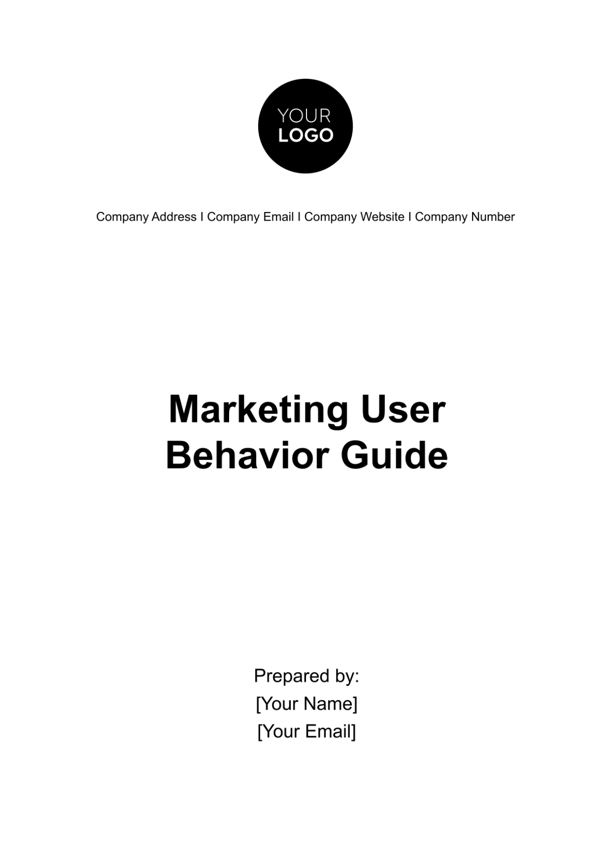 Marketing User Behavior Guide Template - Edit Online & Download