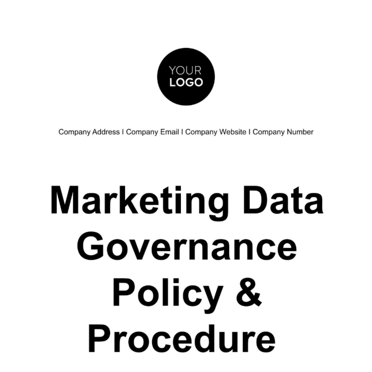 Marketing Data Governance Policy & Procedure Template