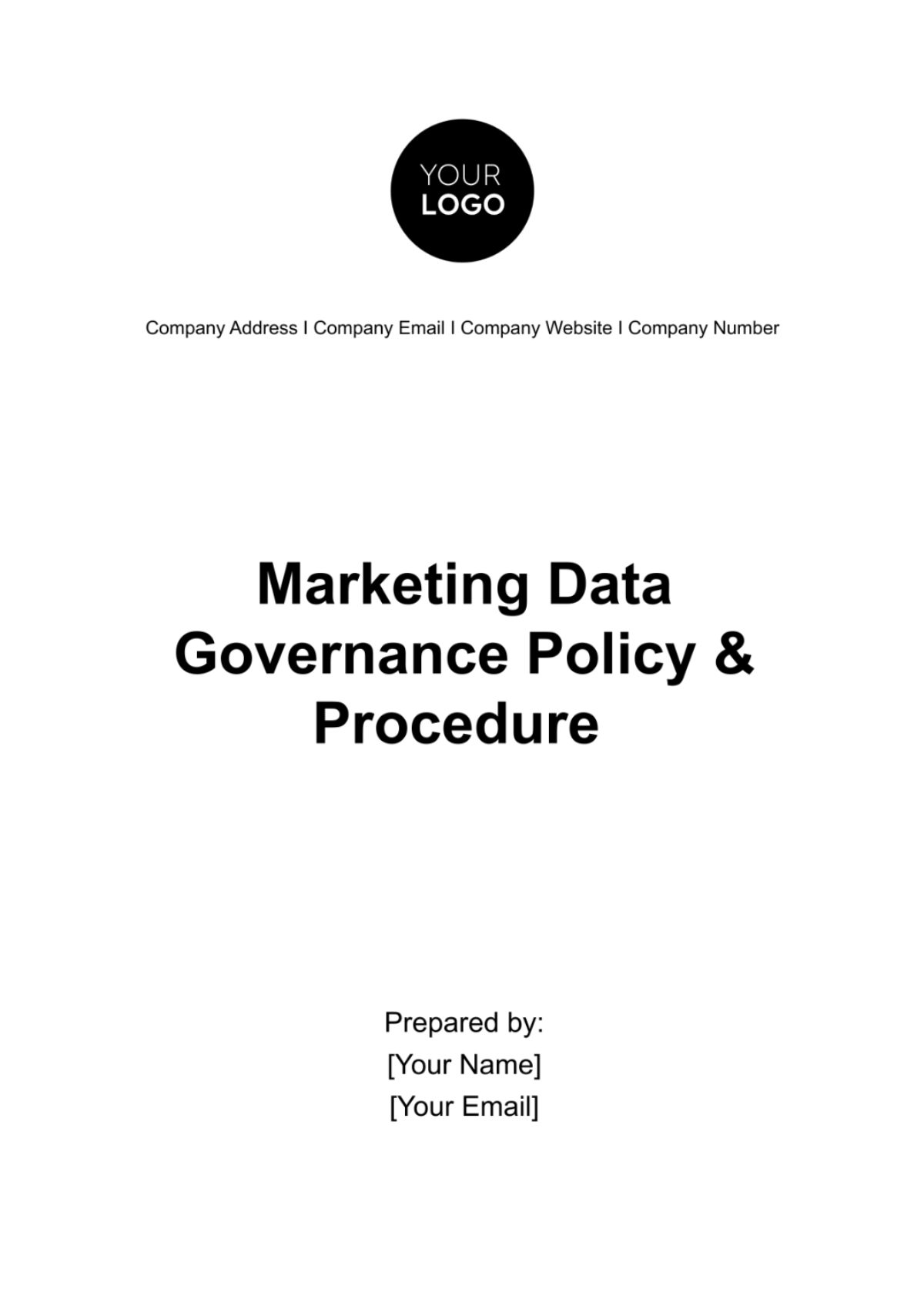 Marketing Data Governance Policy & Procedure Template - Edit Online & Download