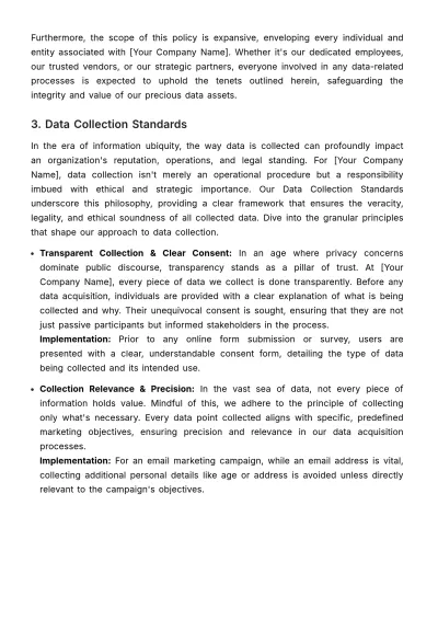 Free Marketing Data Governance Policy & Procedure Template to Edit Online