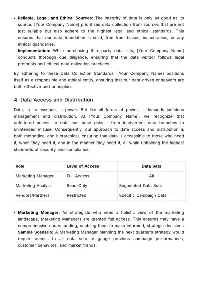 Free Marketing Data Governance Policy & Procedure Template to Edit Online