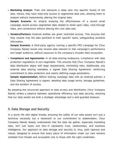 Free Marketing Data Governance Policy & Procedure Template to Edit Online