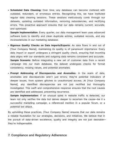 Free Marketing Data Governance Policy & Procedure Template to Edit Online