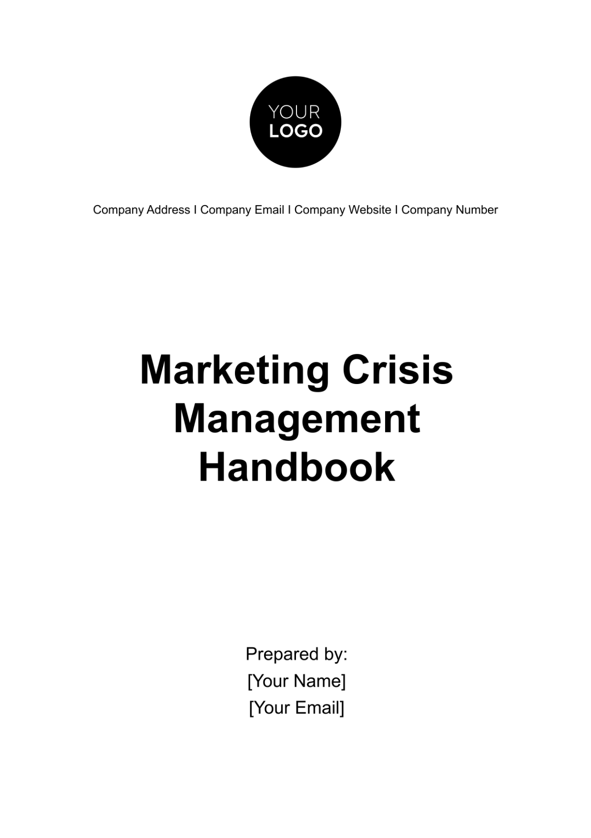 Marketing Crisis Management Handbook Template - Edit Online & Download