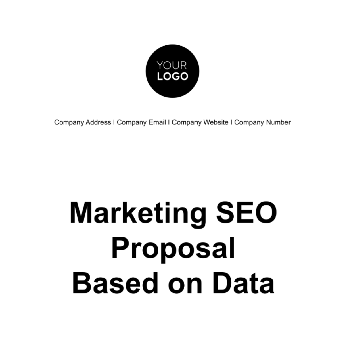Marketing SEO Proposal Based on Data Template