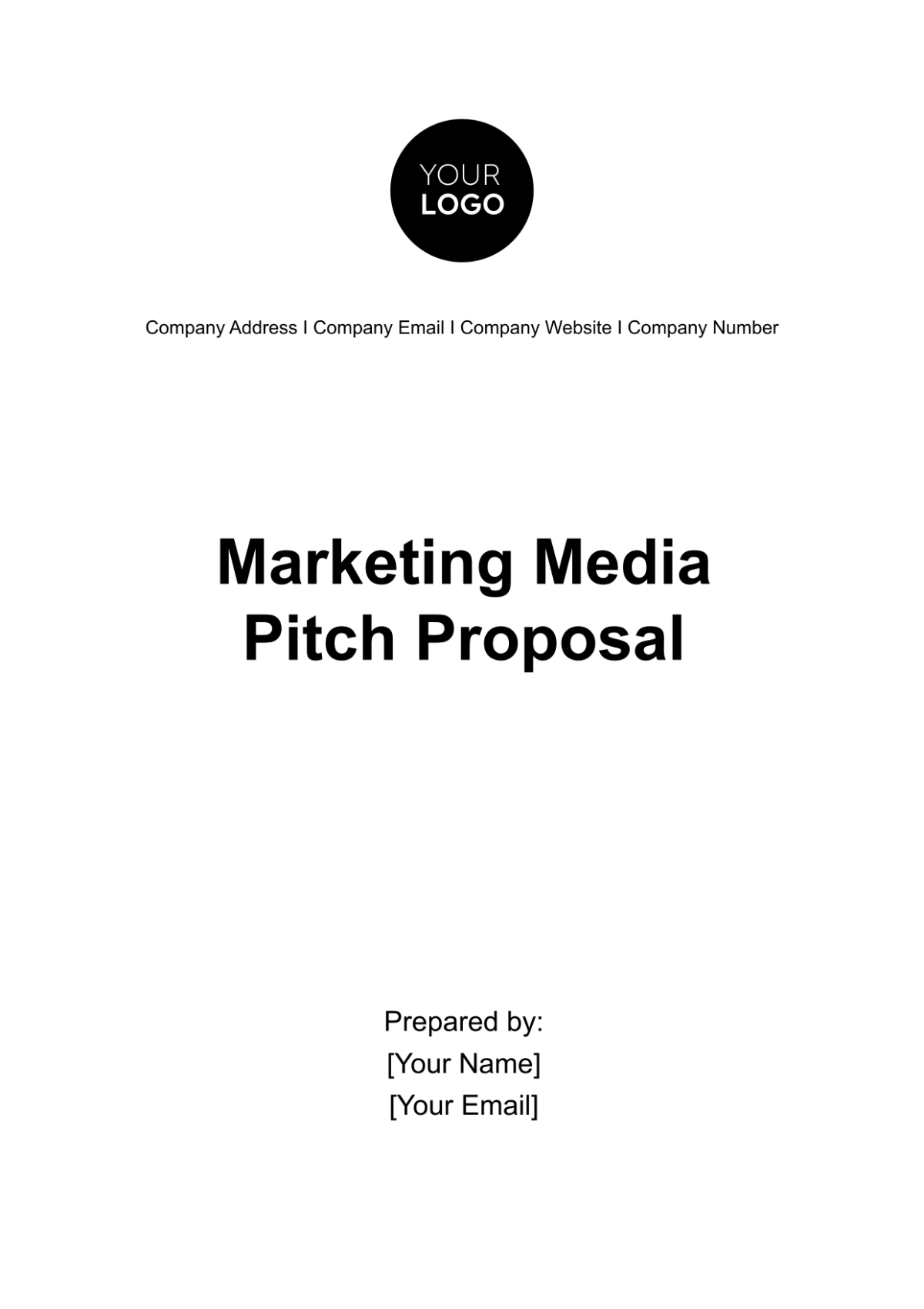 Free Marketing Media Pitch Proposal Template