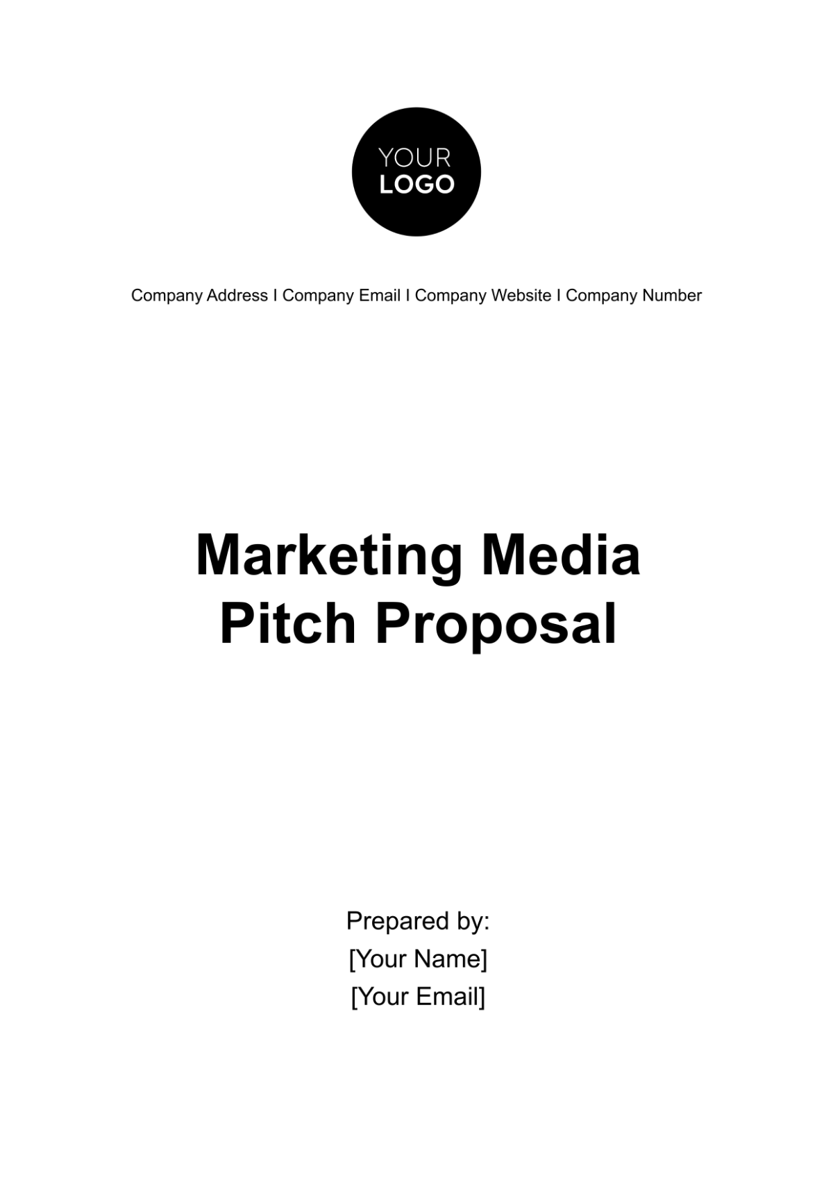 Marketing Media Pitch Proposal Template - Edit Online & Download