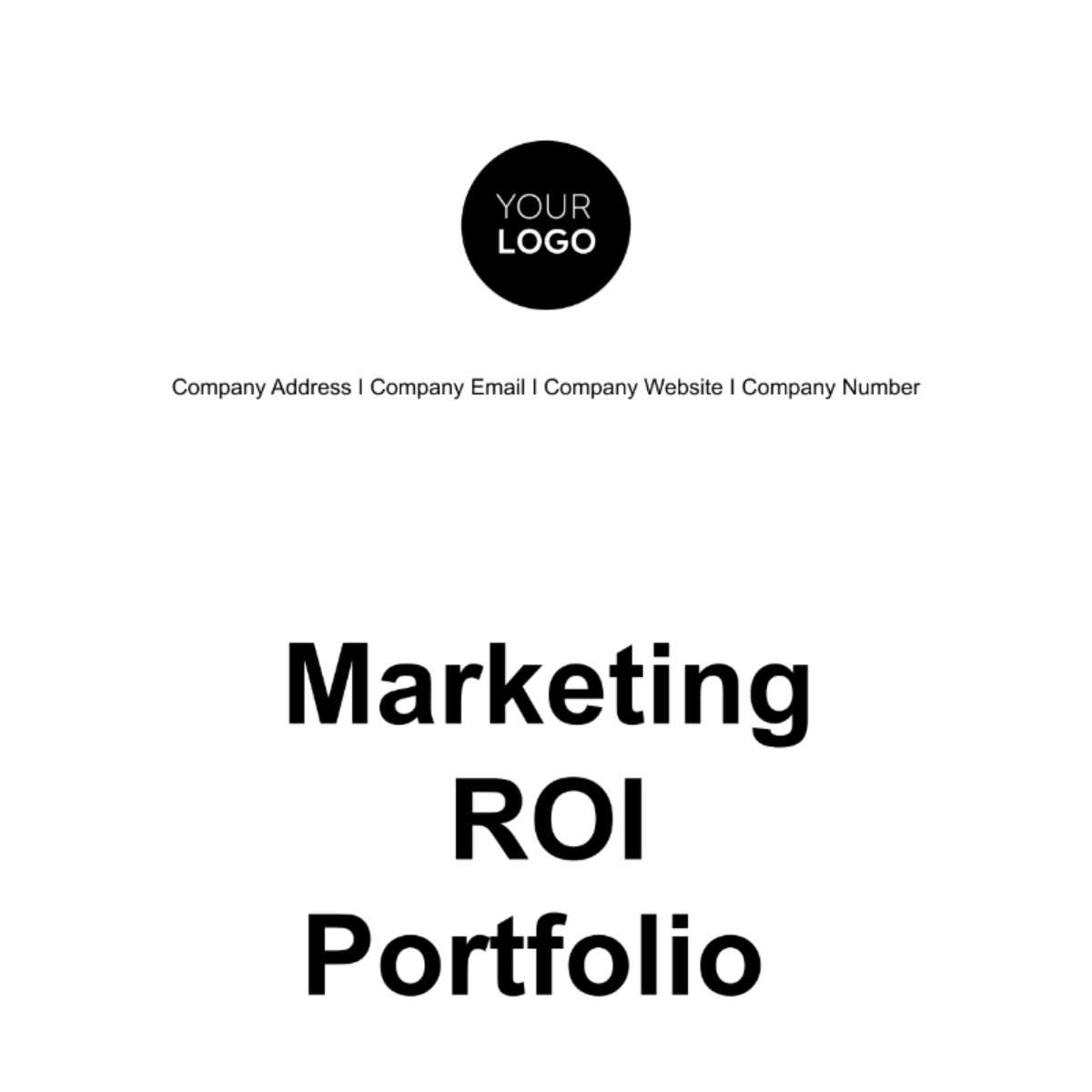 Free Marketing ROI Portfolio Template
