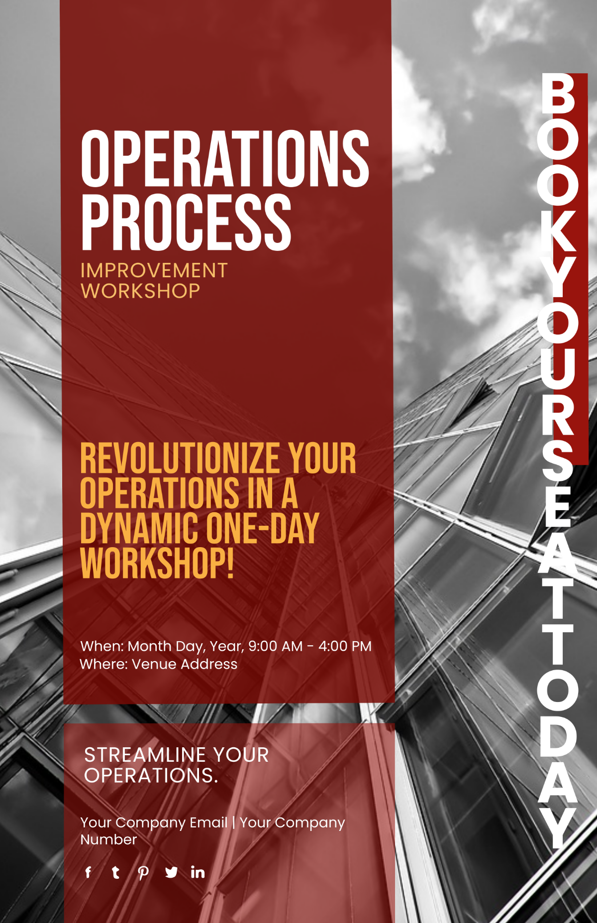 Operations Process Improvement Workshop Poster Template