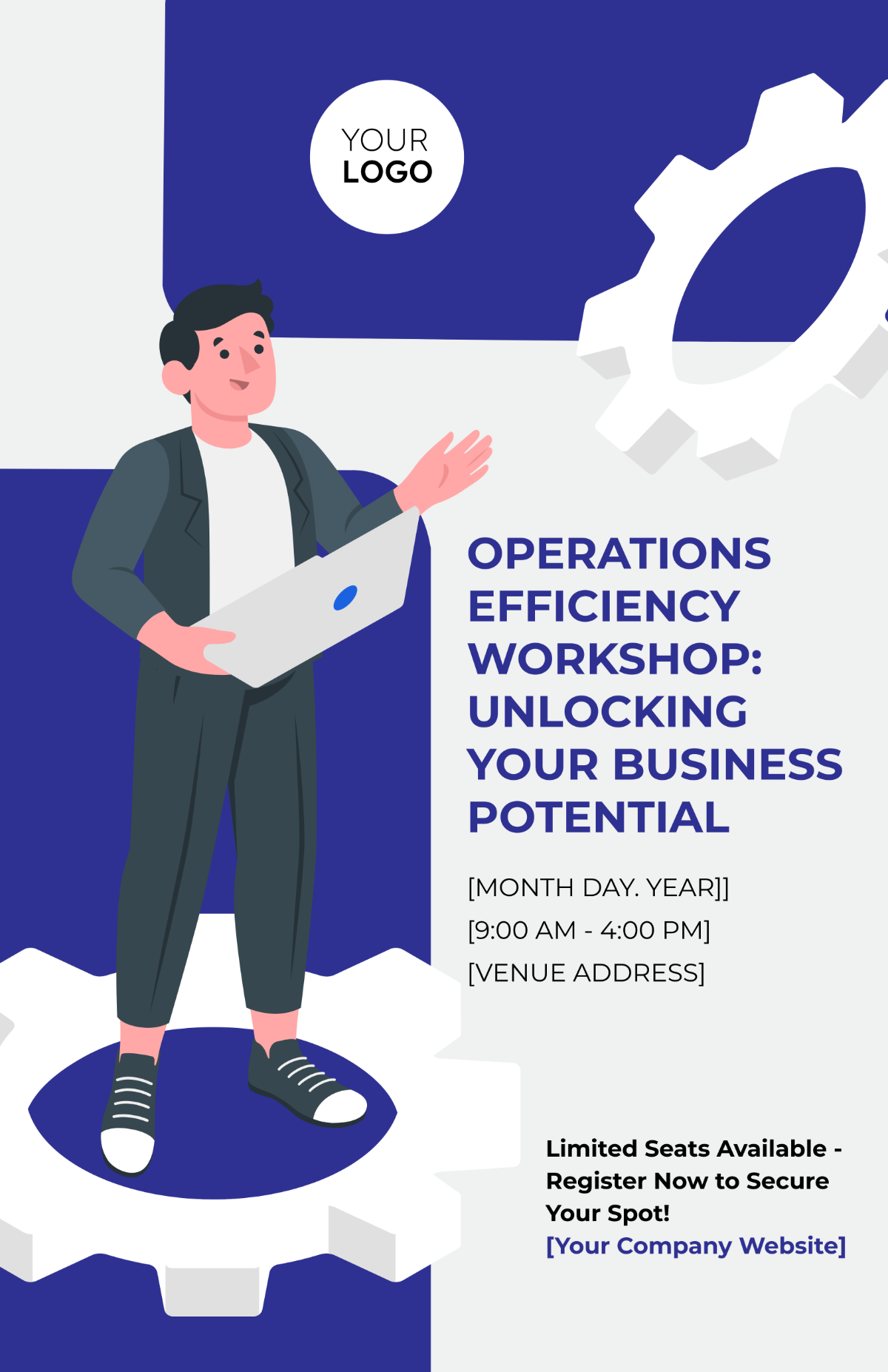 Free Operations Efficiency Workshop Poster Template