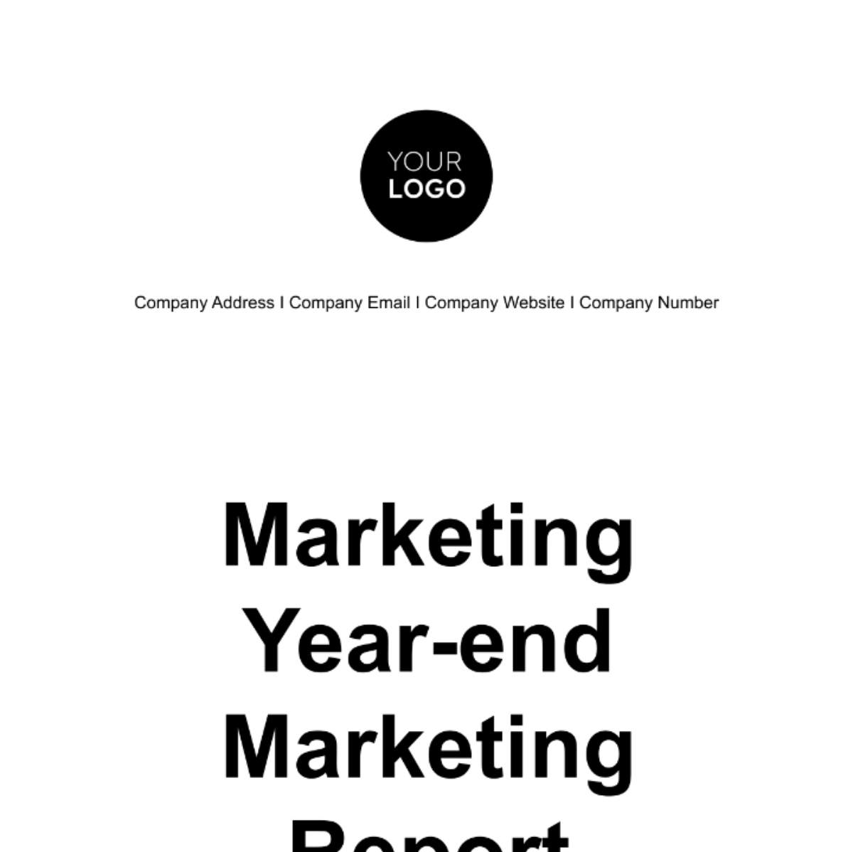 Marketing Year-end Marketing Report Template