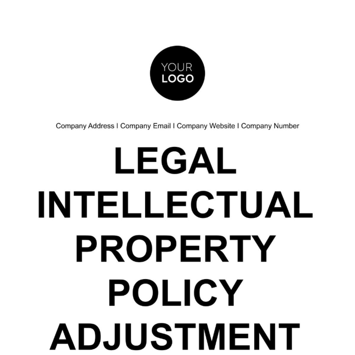 Free Legal Intellectual Property Policy Adjustment Plan Template