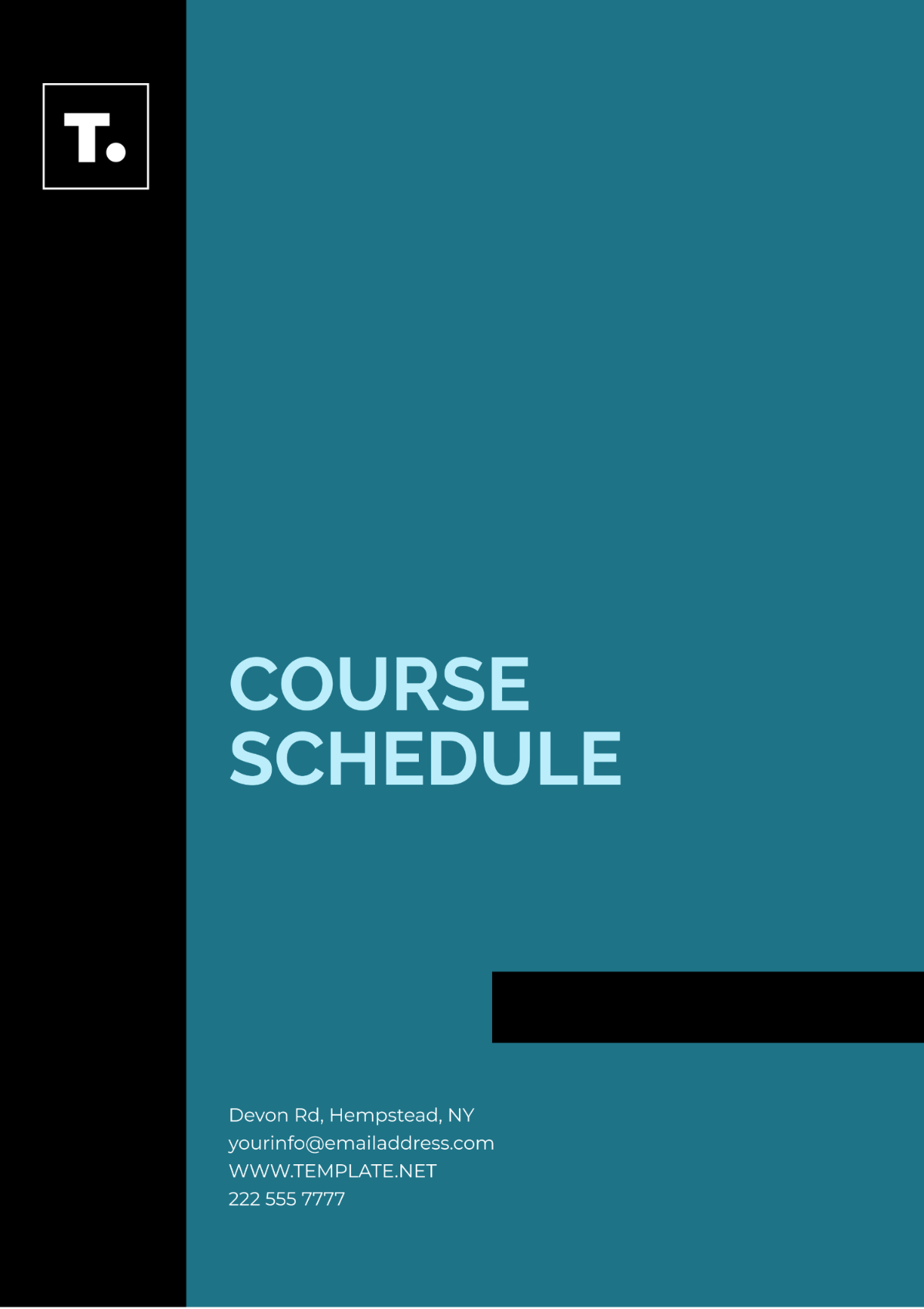 Course Schedule Template - Edit Online & Download