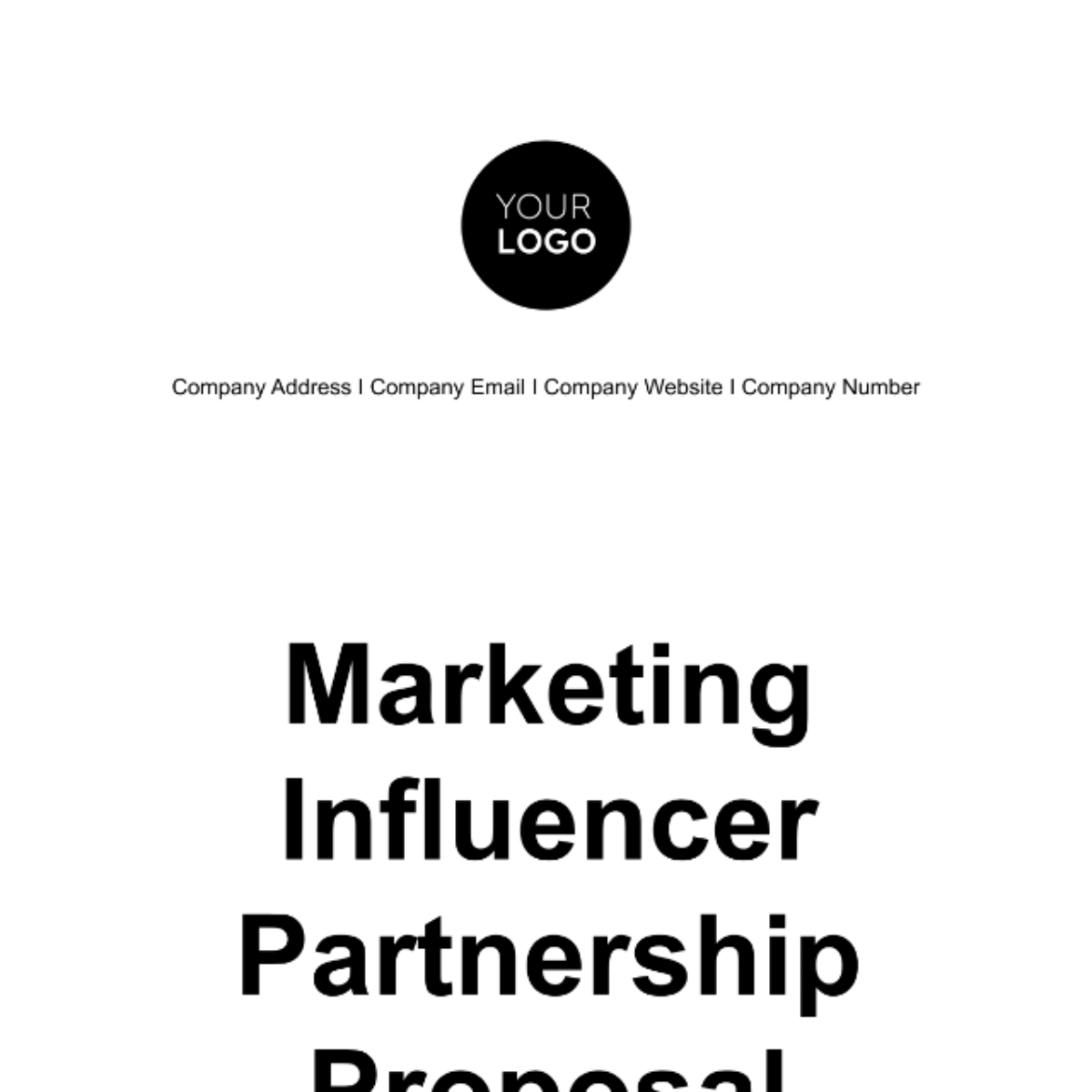 Marketing Influencer Partnership Proposal Template